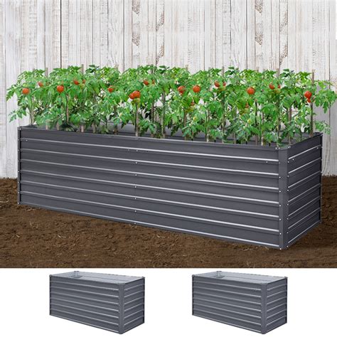 raised planter box bottom metal screen|raised metal garden bed.